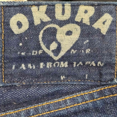 オクラ OKURA TALON タロンジッパー ストレートデニムパンツ メンズ